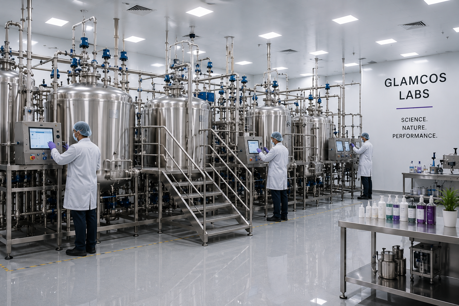 Glamcos Labs manufacturing facility