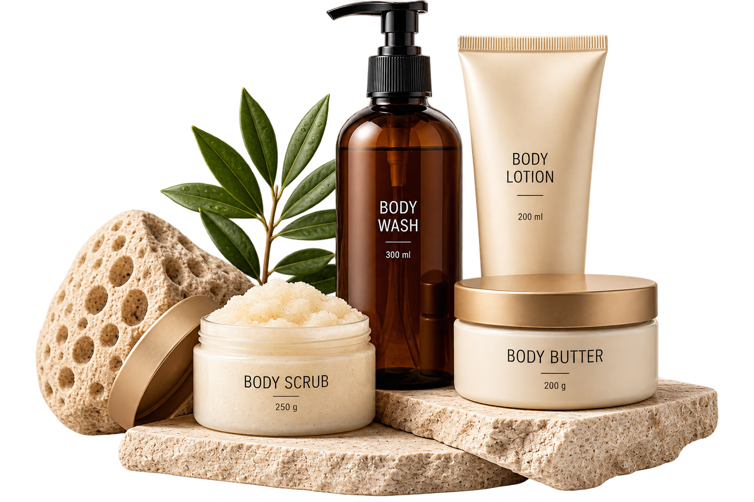 Glamcos Labs body care product formulation examples