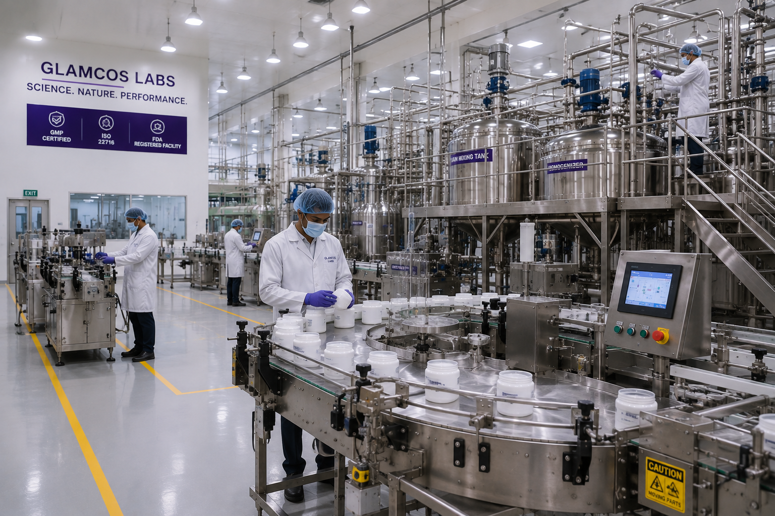 Glamcos Labs quality control laboratory