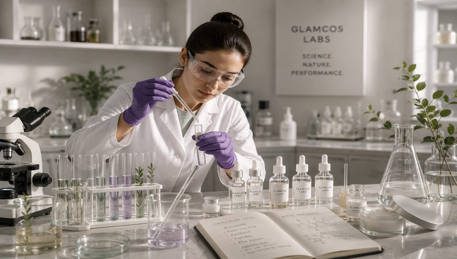 Modern cosmetic science laboratory